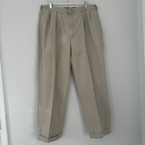 Vtg Ralph Lauren Pants Mens 38x30 Tan Polo Chino Pleated Andrew Golf Pants